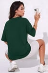 Kadın Free Life Nefti Bisiklet Yaka Oversize Salas T-Shirt