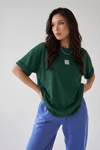 Kadın Free Life Nefti Bisiklet Yaka Oversize Salas T-Shirt