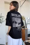 Kadın Lacivert 1898 Baskılı Oversize Salas Boyfriend T-Shirt