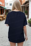 Kadın Lacivert Majestic Oversize Fit Bol Geniş Kalıp Salaş Kesim T-shirt