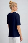 Kadın Lacivert Paris Regular Fit Normal Kalıp T-shirt