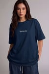 Kadın Lacivert Spectacular Oversize Salas T-Shirt