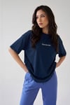 Kadın Lacivert Spectacular Oversize Salas T-Shirt