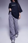 Kadın Lacivert Weekend Oversize Fit Bol Geniş Kalıp Salaş Kesim T-shirt