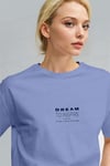Kadın Mavi Inspire Regular Fit Normal Kalıp T-shirt