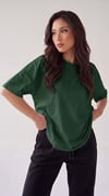 Kadın Nefti Basic Düz Baskısız Oversize Salas T-Shirt