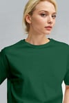 Kadın Nefti Nefes Alan Bisiklet Yaka Regular Fit Normal Kesim Baskisiz Basic T-Shirt