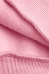 Kadın Pembe Çilek Baskılı 3 iplik Şardonlu Kapüşonlu Kanguru Cepli Oversize Salaş Hoodie Sweatshirt