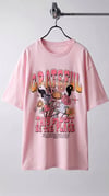 Kadın Pembe Greatful Oversize T-Shirt - K2189