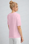 Kadın Pembe Paris Regular Fit Normal Kalıp T-shirt