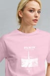 Kadın Pembe Paris Regular Fit Normal Kalıp T-shirt