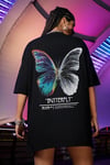 Kadın Siyah Butterfly Oversize T-Shirt