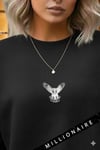 Kadın Siyah Geometrik Geyik Baskılı Kalın Soft 3 İplik Şardonlu 0 Sıfır Yaka Oversize Salaş Sweat