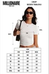 Kadın Siyah Kiraz Leopar Desenli Bisiklet Yaka Likralı Kısa Kol Body Crop Bluz