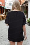 Kadın Siyah Majestic Oversize Fit Bol Geniş Kalıp Salaş Kesim T-shirt