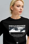 Kadın Siyah Renaissance Regular Fit Normal Kalıp T-shirt