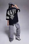 Kadın Siyah Weekend Oversize Fit Bol Geniş Kalıp Salaş Kesim T-shirt