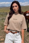 Kadın Spectacular Camel Oversize Salas T-Shirt