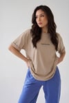 Kadın Spectacular Camel Oversize Salas T-Shirt