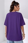 Kadın Spectacular Mor Oversize Salas T-Shirt