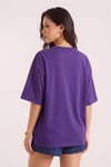 Kadın Spectacular Mor Oversize Salas T-Shirt