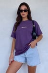 Kadın Spectacular Mor Oversize Salas T-Shirt