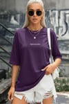Kadın Spectacular Mor Oversize Salas T-Shirt
