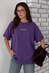 Kadın Spectacular Mor Oversize Salas T-Shirt