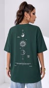 Kadın The Moon Petrol Yeşili Bisiklet Yaka Oversize Salas T-Shirt