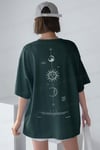 Kadın The Moon Petrol Yeşili Bisiklet Yaka Oversize Salas T-Shirt