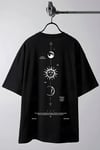 Kadın The Moon Siyah Bisiklet Yaka Oversize Salas T-Shirt