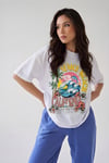 Kadın Venice California Oversize Beyaz T-Shirt - K2190