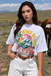 Kadın Venice California Oversize Beyaz T-Shirt - K2190