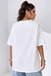 Optimistic Beyaz Oversize Salas Boyfriend Kadın T-Shirt