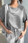 Optimistic Gri Oversize Salas Boyfriend Kadın T-Shirt