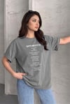 Optimistic Gri Oversize Salas Boyfriend Kadın T-Shirt