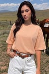 Somon Basic Düz Baskısız Oversize Salas Boyfriend Kadın T-Shirt