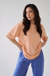 Somon Basic Düz Baskısız Oversize Salas Boyfriend Kadın T-Shirt