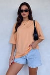 Somon Basic Düz Baskısız Oversize Salas Boyfriend Kadın T-Shirt