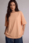 Somon Basic Düz Baskısız Oversize Salas Boyfriend Kadın T-Shirt
