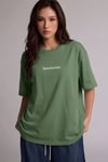 Spectacular Açık Yeşil Oversize Salas Boyfriend Kadın T-Shirt