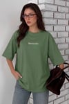 Spectacular Açık Yeşil Oversize Salas Boyfriend Kadın T-Shirt