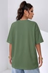 Spectacular Açık Yeşil Oversize Salas Boyfriend Kadın T-Shirt