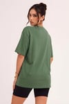 Spectacular Açık Yeşil Oversize Salas Boyfriend Kadın T-Shirt