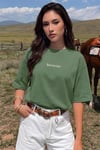 Spectacular Açık Yeşil Oversize Salas Boyfriend Kadın T-Shirt