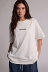 Spectacular Beyaz Oversize Salas Boyfriend Kadın T-Shirt