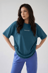 Spectacular Petrol Yeşili Oversize Salas Boyfriend Kadın T-Shirt