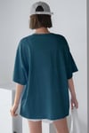 Spectacular Petrol Yeşili Oversize Salas Boyfriend Kadın T-Shirt