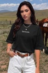 Spectacular Siyah Oversize Salas Boyfriend Kadın T-Shirt