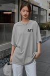 Think I'm Failing Gri Oversize Salas Boyfriend Kadın T-Shirt